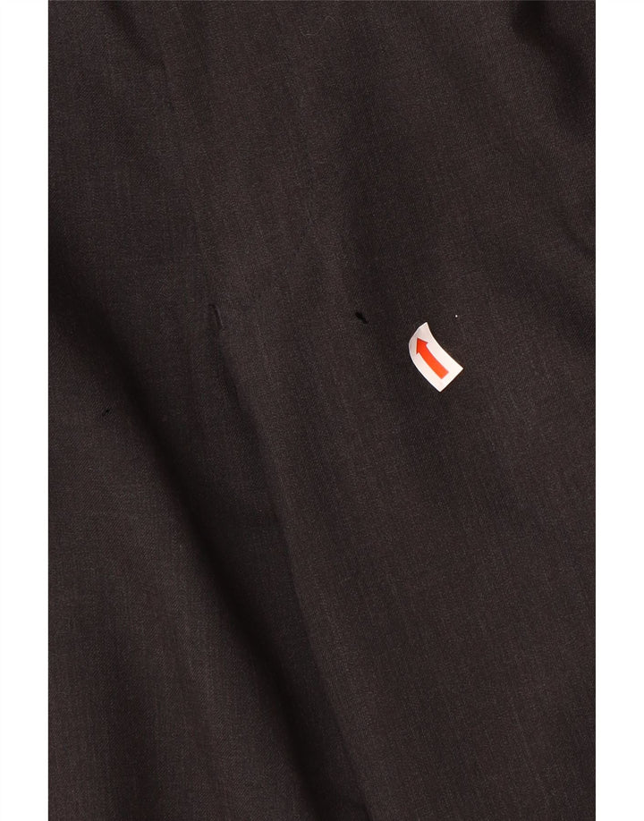 Marks & Spencer Pantalón de traje con pinzas para hombre W32 L29 Lana marrón