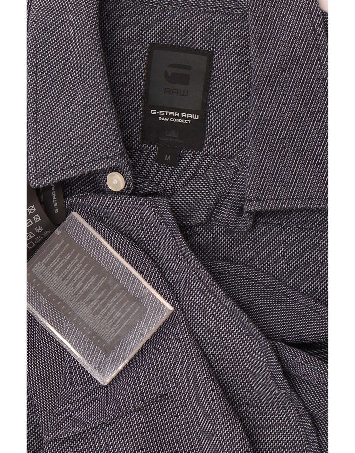 Camisa G-Star Hombre Algodón Geométrico Azul Marino Medio