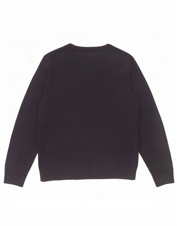 Marks & Spencer Suéter con Cuello en V para Mujer UK 10 Small Azul Marino