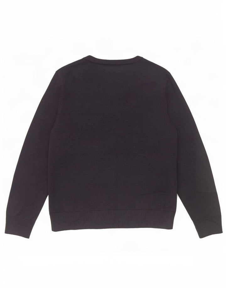 Marks & Spencer Suéter con Cuello en V para Mujer UK 10 Small Azul Marino