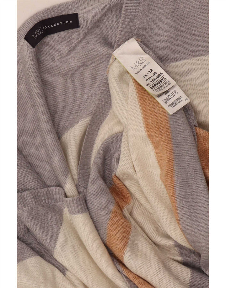 Marks & Spencer Suéter con Cuello en V para Mujer UK 40 Mediano Multicolor