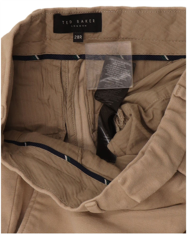 Pantalones de traje rectos para mujer de Ted Baker W28 L29 Algodón beige