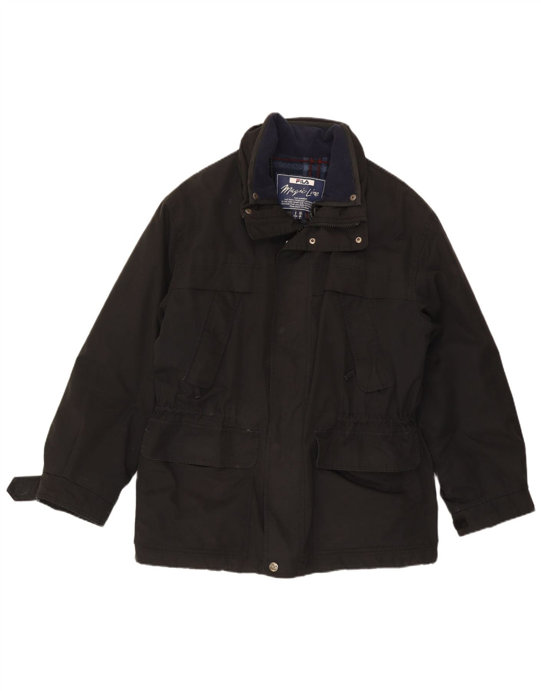 Fila Chaqueta utilitaria para hombre IT 48 Poliéster negro mediano