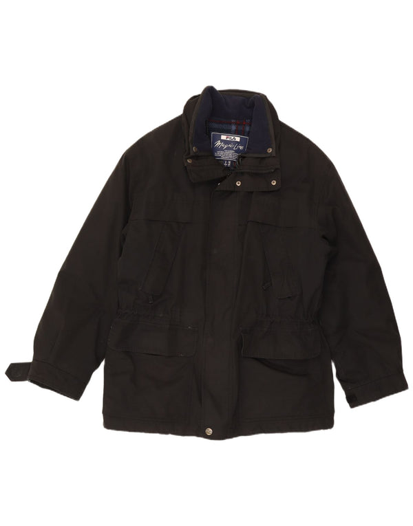 Fila Chaqueta utilitaria para hombre IT 48 Poliéster negro mediano