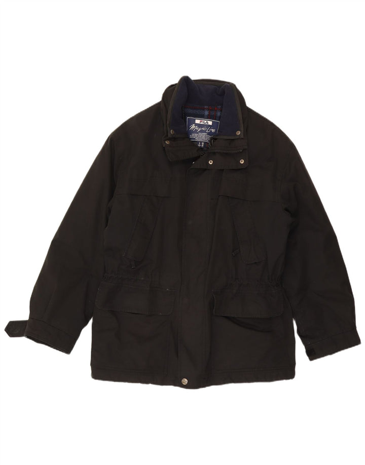Fila Chaqueta utilitaria para hombre IT 48 Poliéster negro mediano