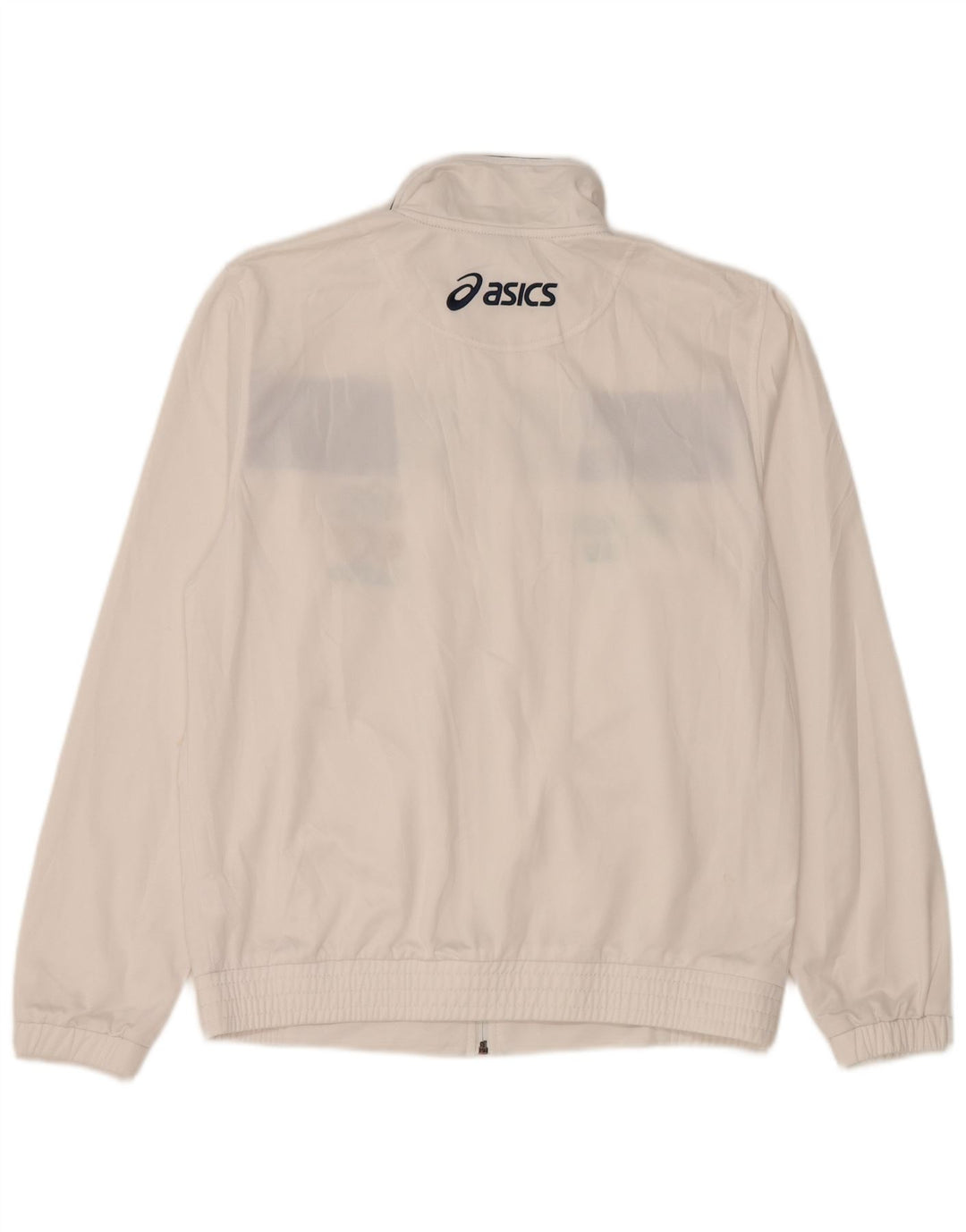 ASICS Chaqueta superior de chándal con gráfico para hombre Poliéster color block blanco medio