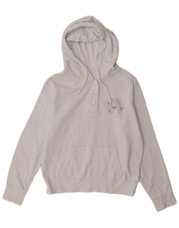 Rip Curl Jersey con capucha y cuello con botones extragrande para mujer UK 2 2XS Azul