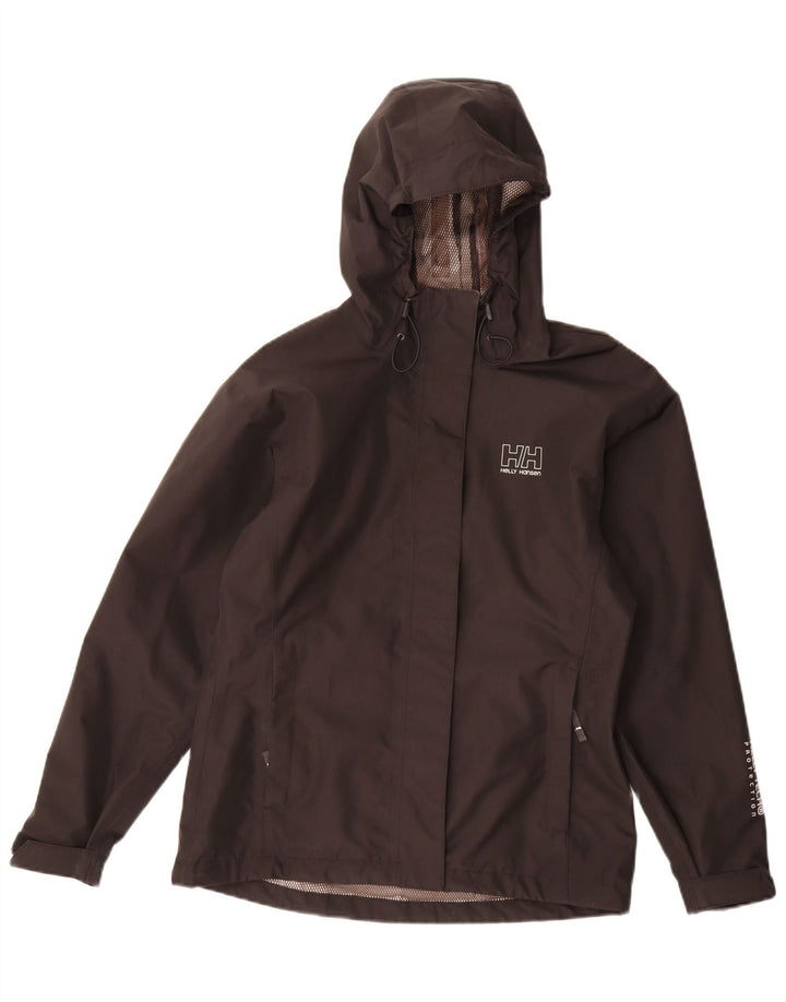 Helly Hansen Chaqueta impermeable con capucha para mujer UK 44 Mediano Negro Poliéster