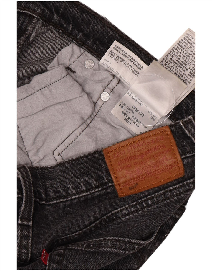 Levi's Vaqueros Rectos 501 Para Mujer W28 L28 Algodón Gris