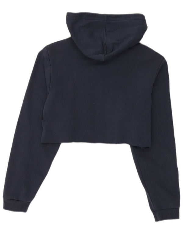 Puma Girls Crop Hoodie Jumper 15-16 Years Navy Blue