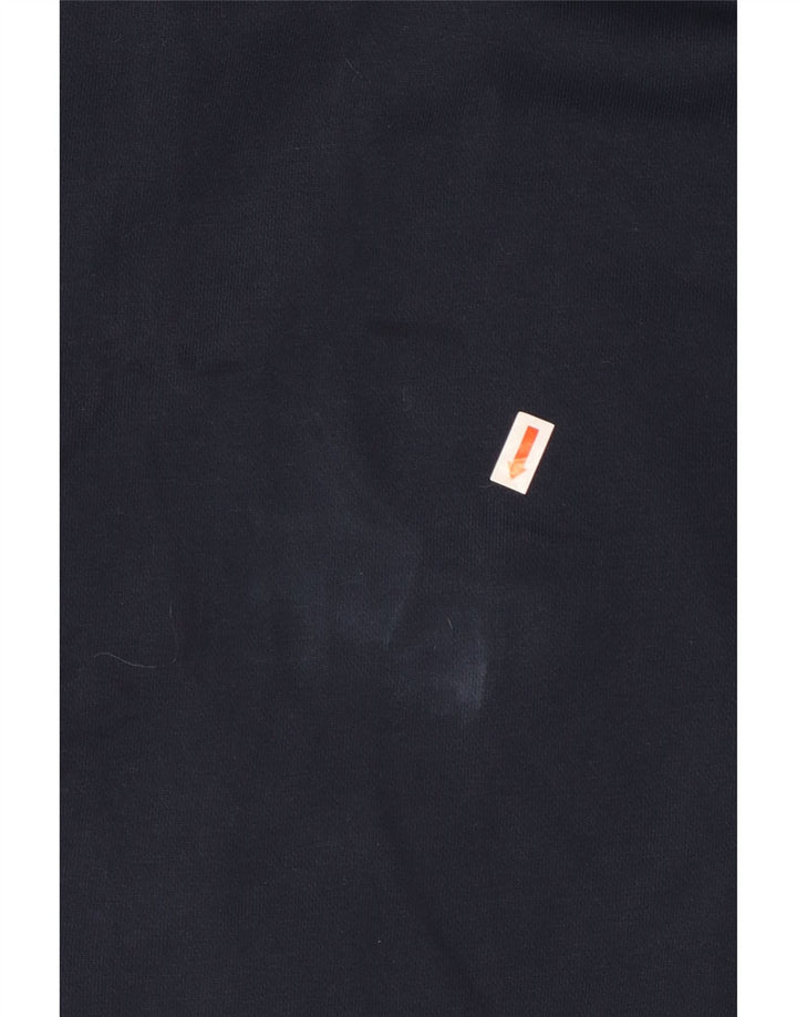 FILA Sudadera con capucha y cremallera gráfica para hombre, tamaño grande, algodón azul marino