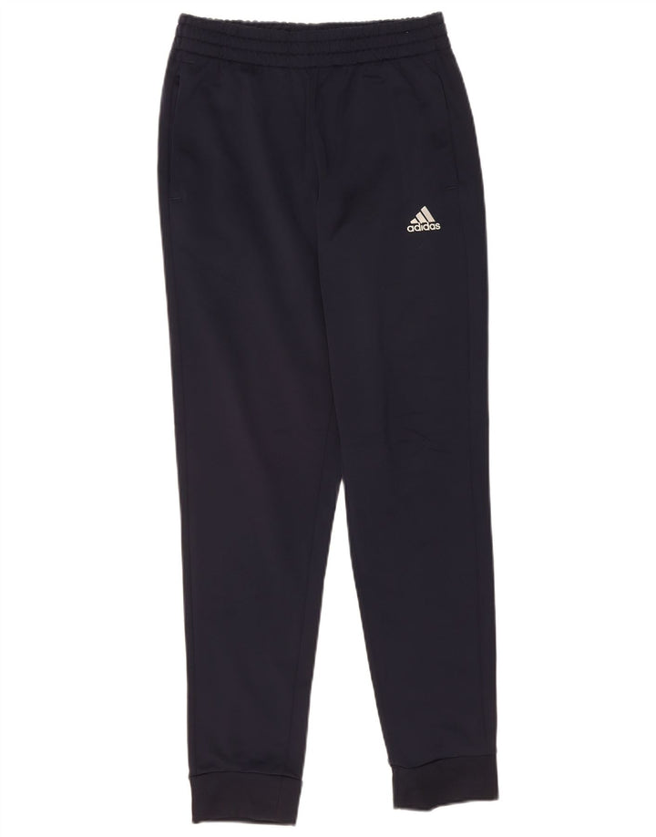 ADIDAS Mens Tracksuit Trousers Joggers Small  Navy Blue Polyester