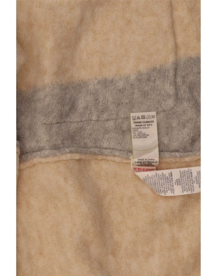 Marks & Spencer Suéter tipo cárdigan extragrande para mujer UK 10 Small Beige