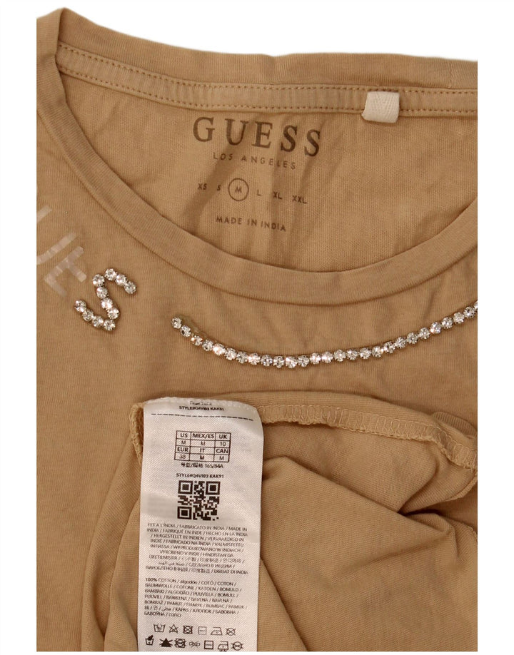 Guess Camiseta Mujer Top UK 12 Medium Beige Algodón