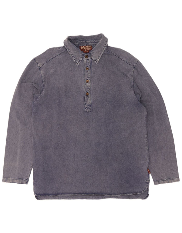 Marlboro Classics Camisa tipo jersey para hombre 2XL Algodón azul marino