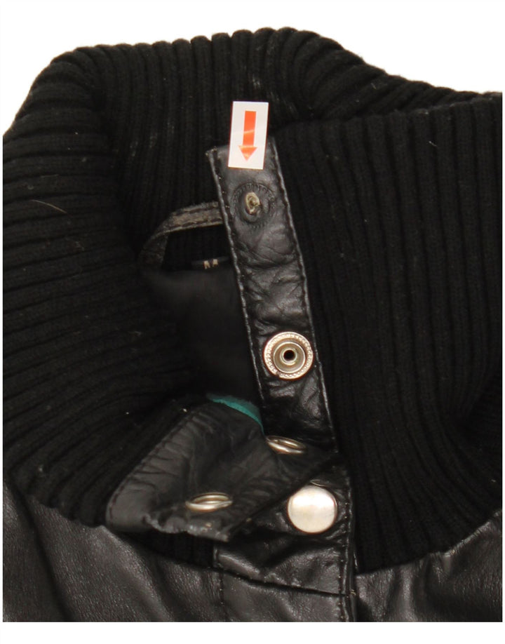 Gipsy Abrigo de cuero para mujer Reino Unido 42 Medio Negro