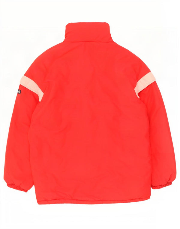Chaqueta acolchada con capucha vintage para hombre IT 52 XL Poliamida color block rojo