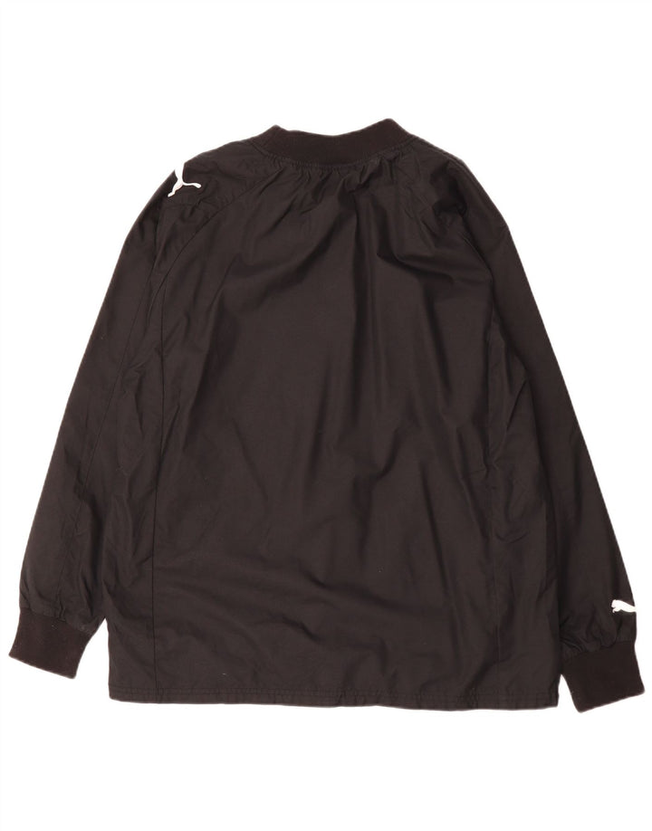 PUMA Top gráfico de manga larga para hombre Poliéster negro mediano