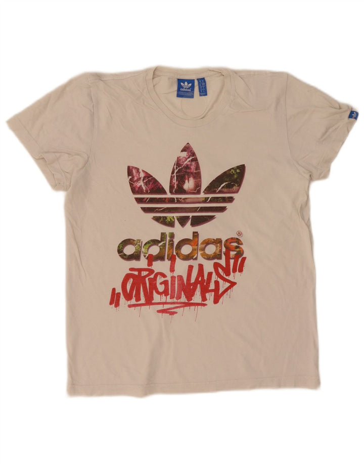 ADIDAS Camiseta gráfica para hombre Top Small White