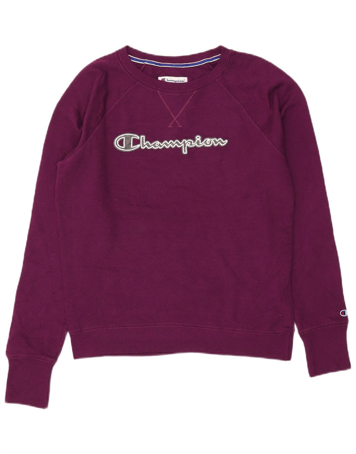 Champion Sudadera de gran tamaño con gráfico para mujer UK 10 Small Púrpura