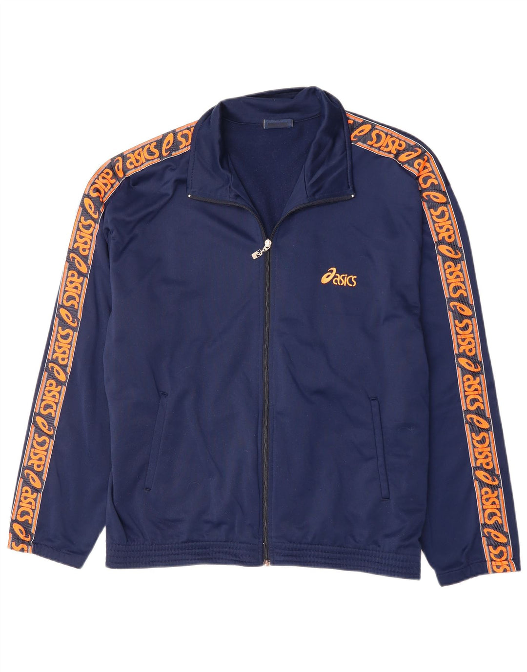 Asics Hombre Graphic Chándal Top Chaqueta XL Azul Marino Poliéster