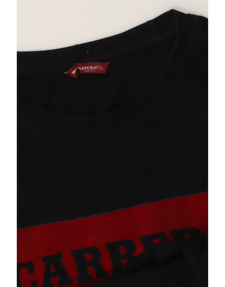 Carrera - Camiseta gráfica para hombre, talla grande, color negro