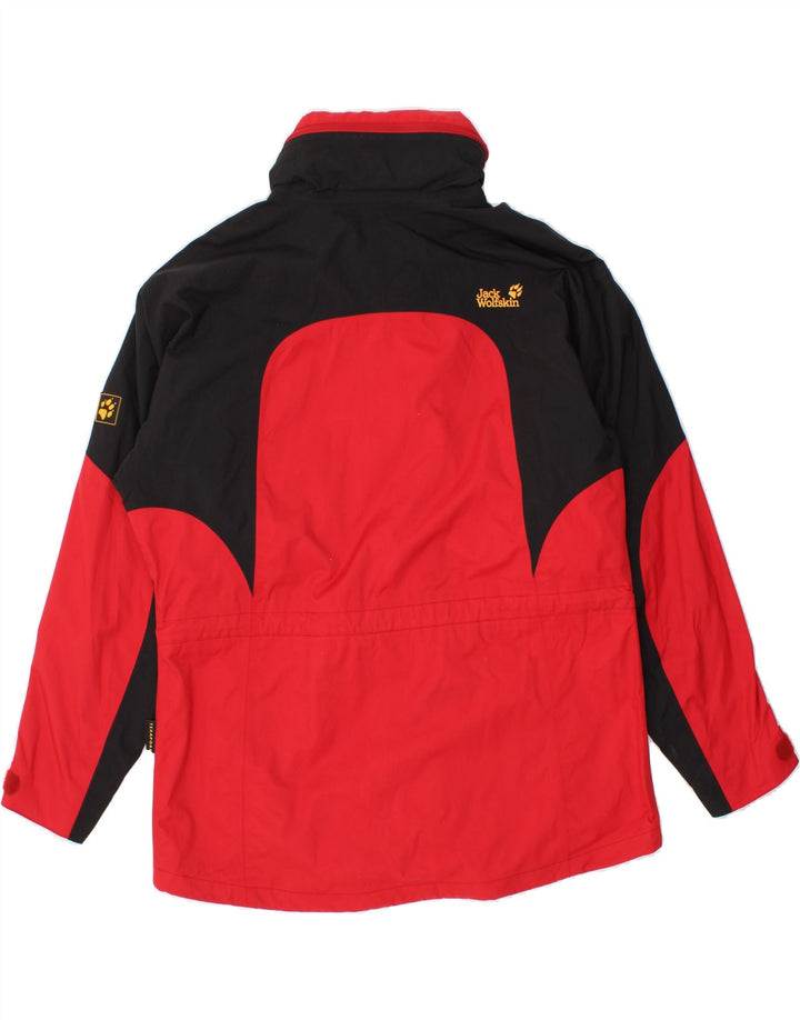 JACK WOLFSKIN Womens Loose Fit Windbreaker Jacket UK 16 Large Red Vintage Jack Wolfskin and Second-Hand Jack Wolfskin from Messina Hembry 