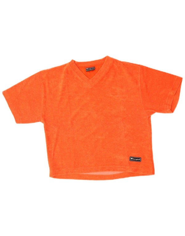 Champion Camiseta de Terciopelo para Mujer UK 46 Grande Naranja Poliéster