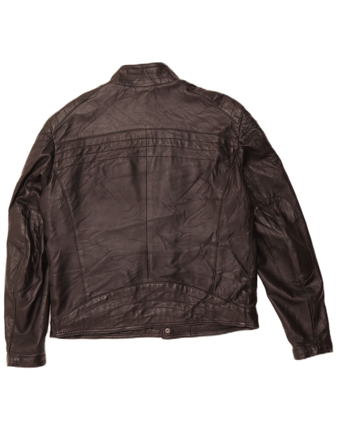 VINTAGE Chaqueta de cuero para hombre IT 54 2XL Cuero negro