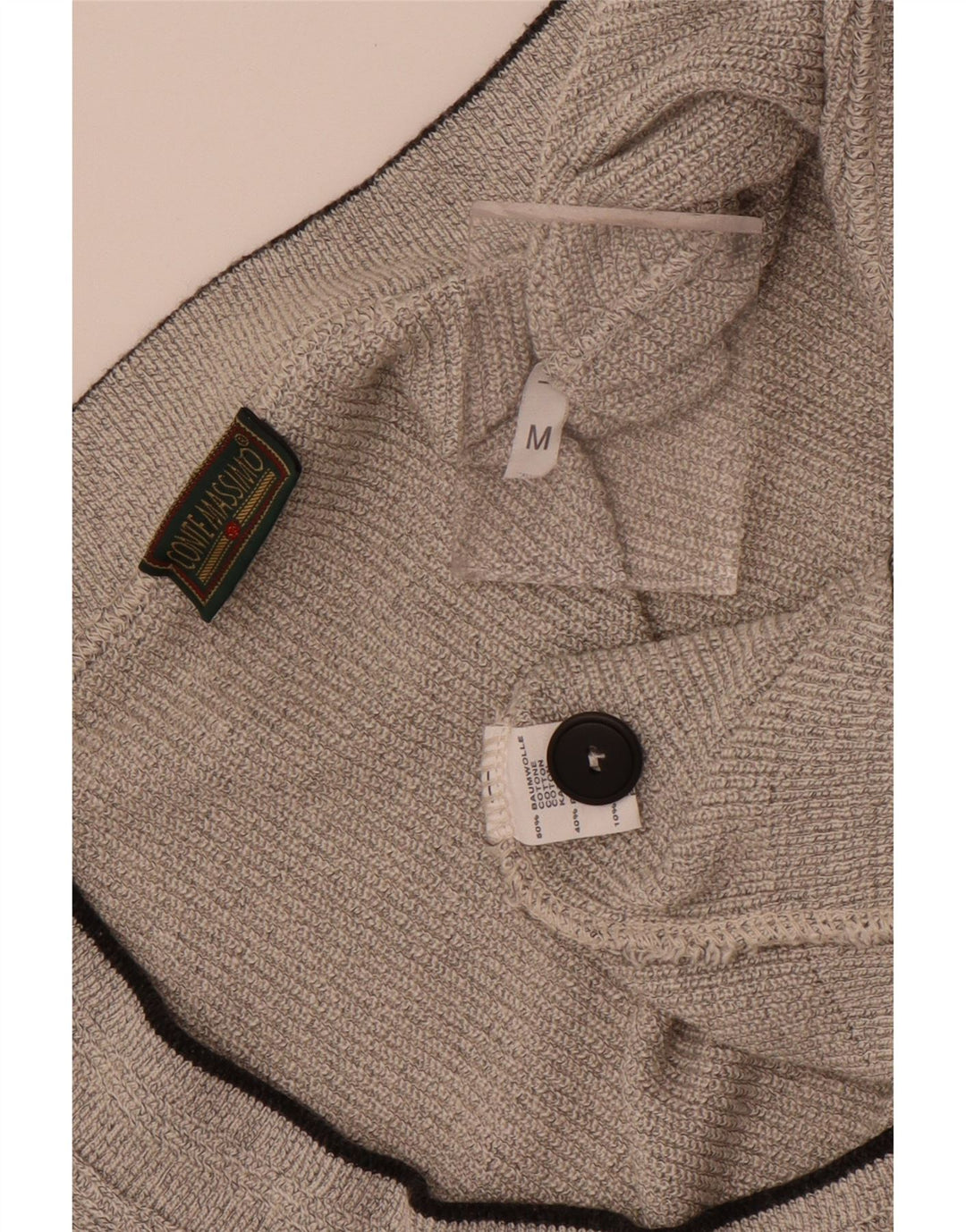 Conte Massimo Suéter tipo cárdigan sin mangas para hombre Algodón gris medio