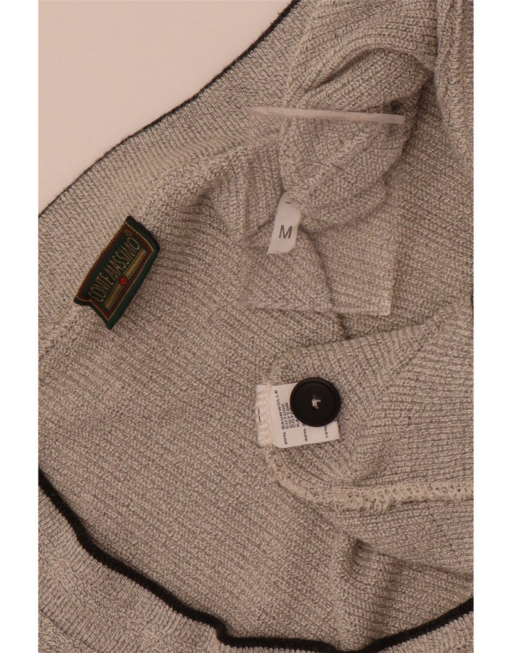 Conte Massimo Suéter tipo cárdigan sin mangas para hombre Algodón gris medio