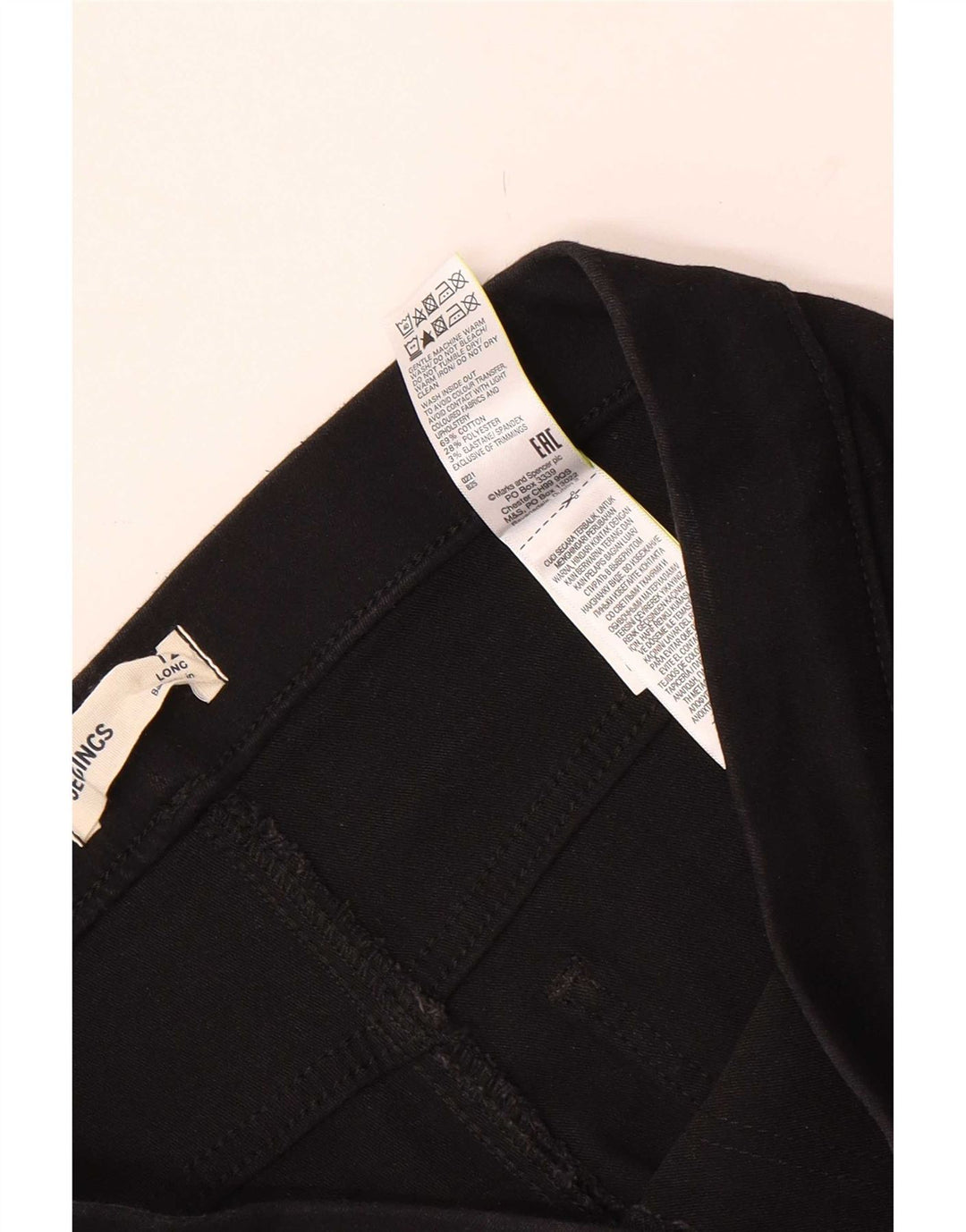 Marks & Spencer Jeans Jegging para Mujer UK 12 Medium W30 L30 Algodón Negro