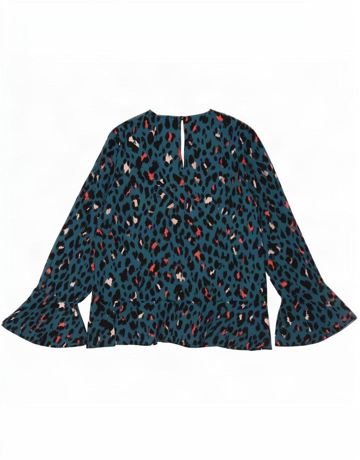 Blusa de manga larga para mujer Coast UK 44 Poliéster moteado azul grande