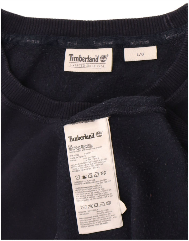 Timberland Hombre Sudadera Jumper Grande Azul Marino Algodón