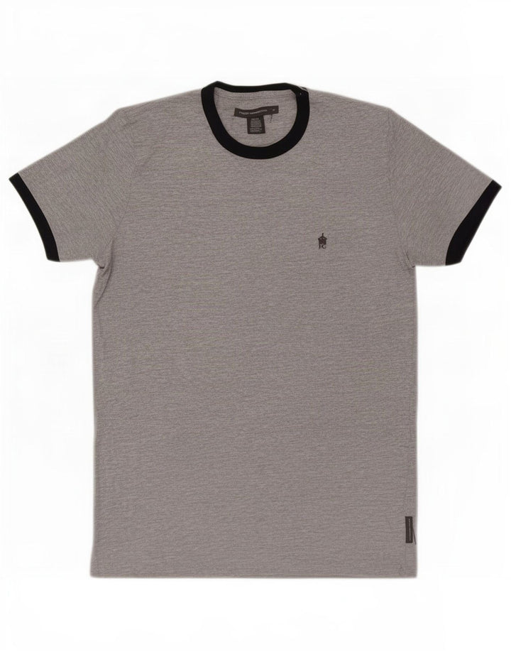 Camiseta para hombre French Connection Top de algodón moteado gris medio