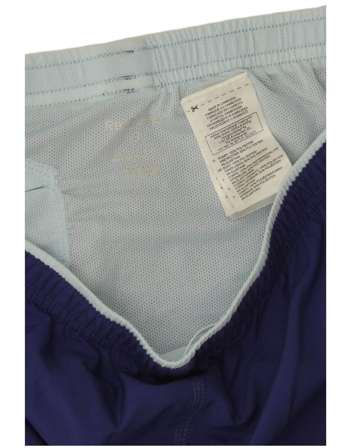 Reebok Pantalones cortos deportivos gráficos para mujer UK 10 Small Azul marino Poliéster