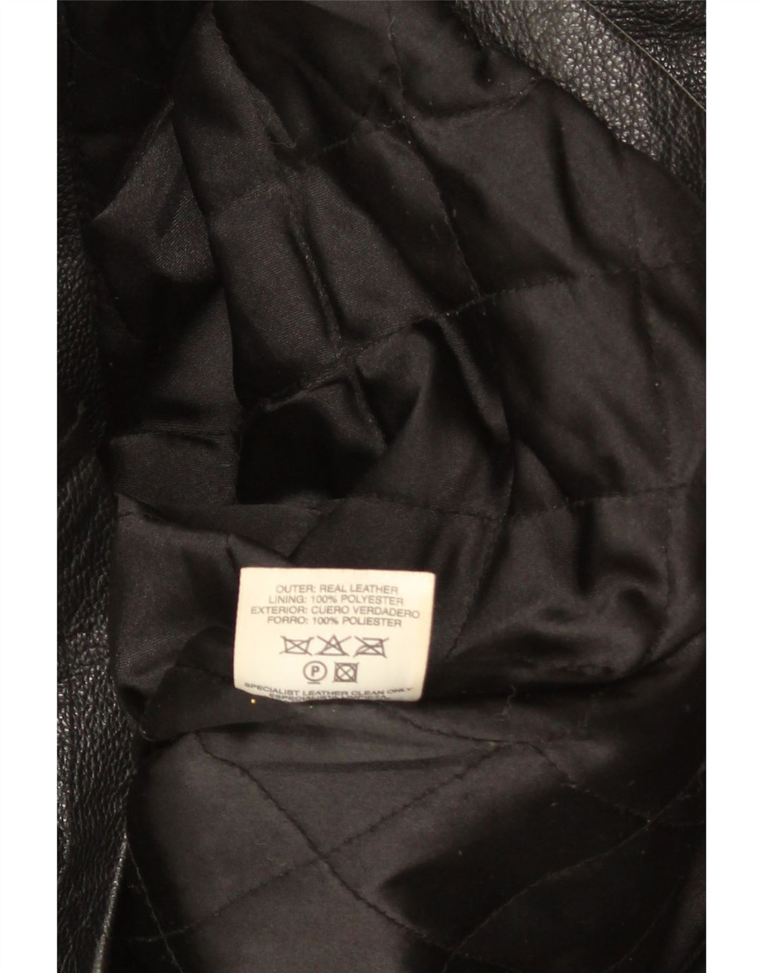 St. Bernard Chaqueta de cuero para hombre Reino Unido 41 Grande Negro