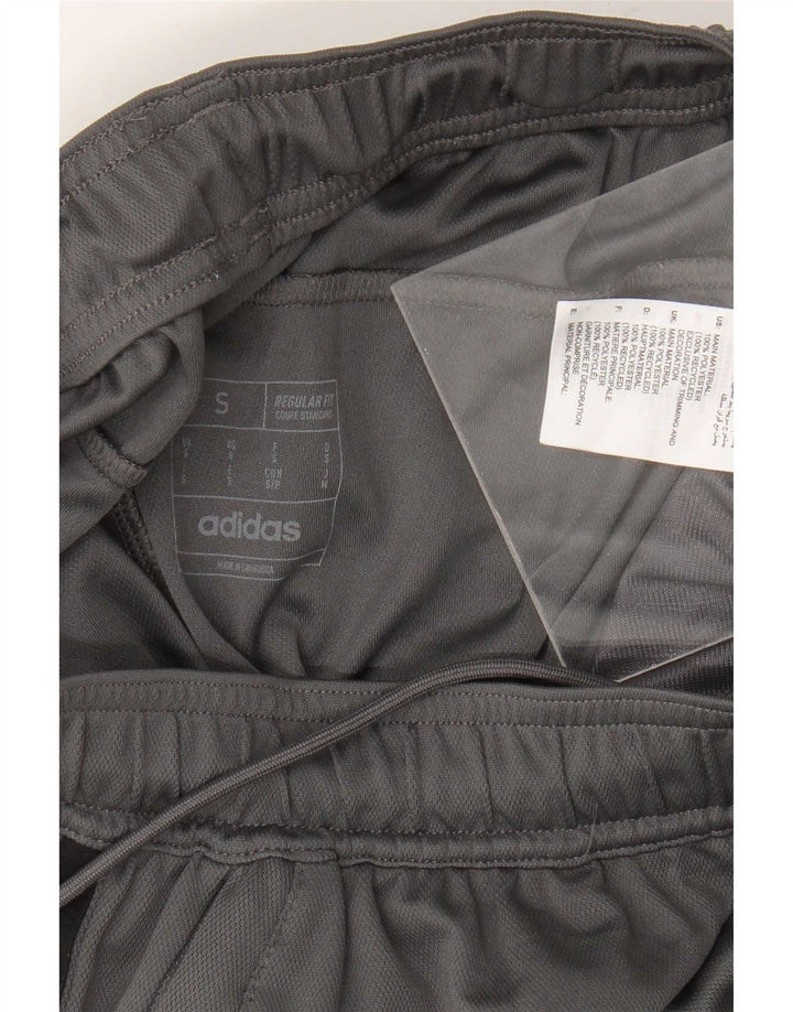Adidas - Pantalones cortos deportivos de ajuste regular para hombre, poliéster gris pequeño