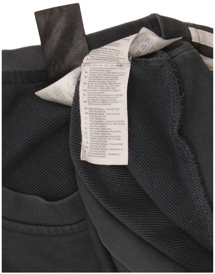 Adidas Hombre Real Madrid Sudadera Jumper Grande Gris Algodón