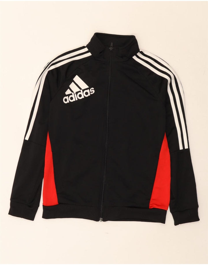 Adidas - Chaqueta de chándal con gráfico para niños, 11-12 años, color negro