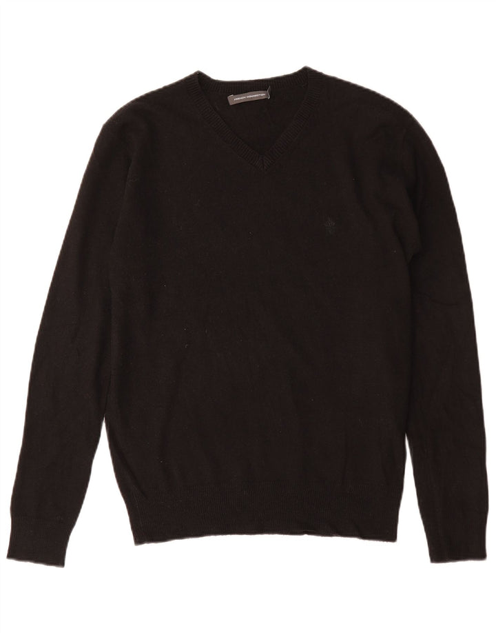 French Connection Suéter con Cuello en V para Hombre Pequeño Acrílico Negro