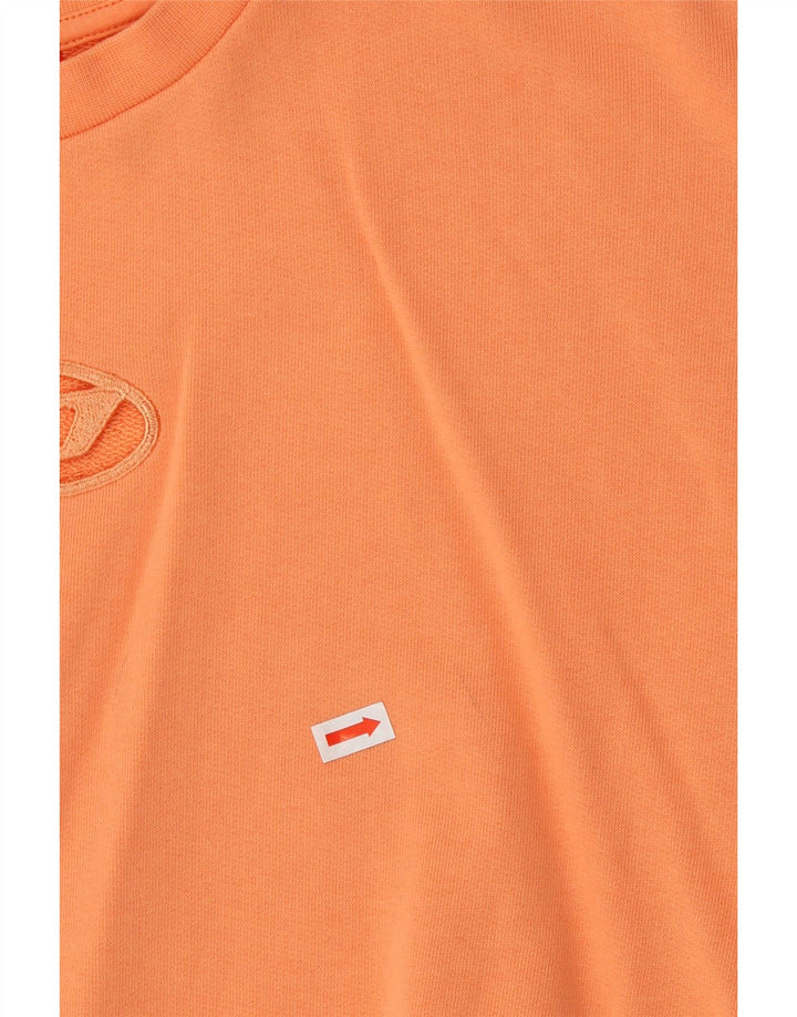 Diesel Sudadera corta con gráfico para niña 11-12 años Algodón naranja