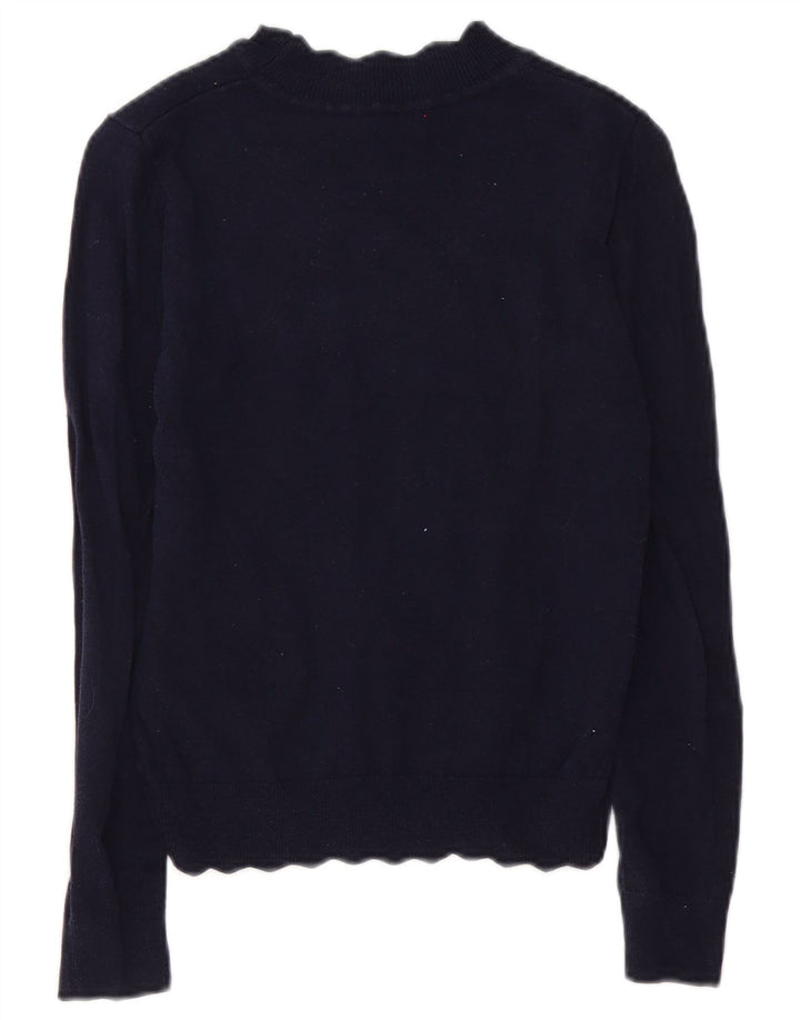 Oasis Jersey con Cuello Alto para Mujer UK 10 Small Azul Marino