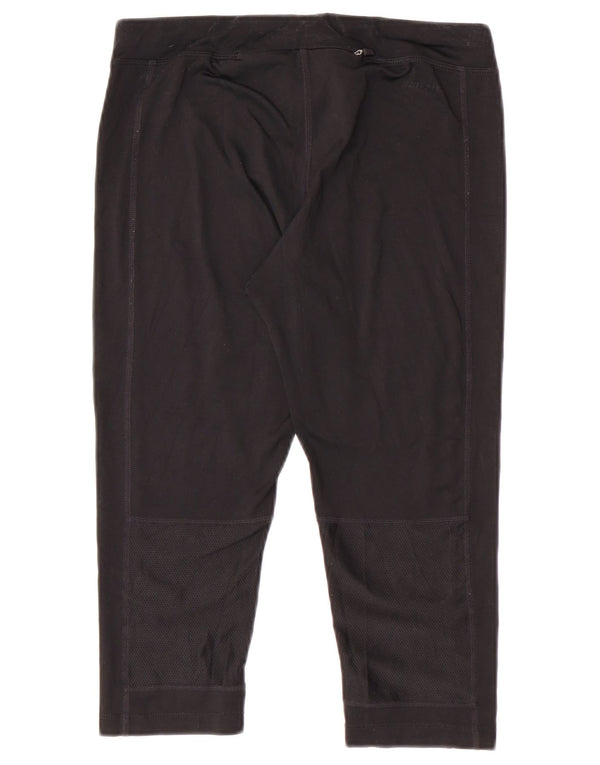 Nike Dri Fit Capri Leggings para mujer UK 10 Pequeño Negro Poliéster Deportes
