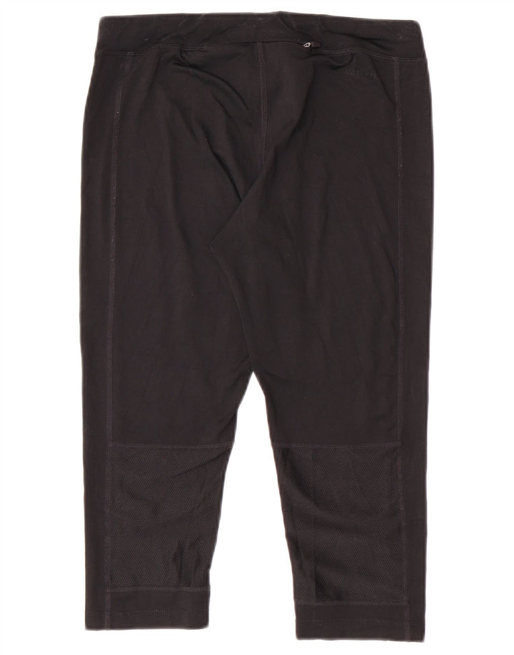 Nike Dri Fit Capri Leggings para mujer UK 10 Pequeño Negro Poliéster Deportes