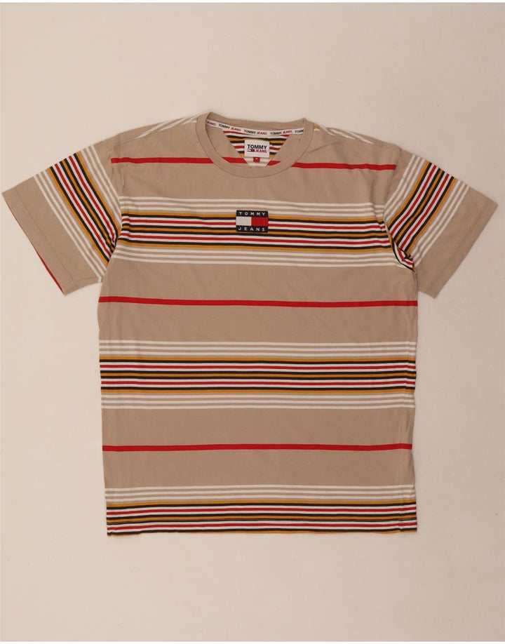 Camiseta Tommy Hilfiger Hombre Top Algodón Rayas Beige Medio