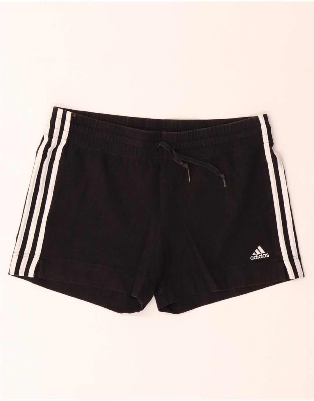 ADIDAS Pantalones cortos deportivos para mujer Reino Unido 12/14 Mediano Negro Algodón