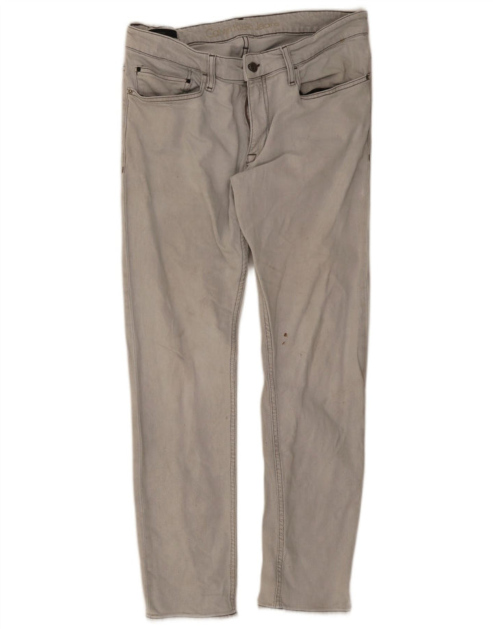 Calvin Klein Jeans ajustados para hombre W36 L32 Algodón gris