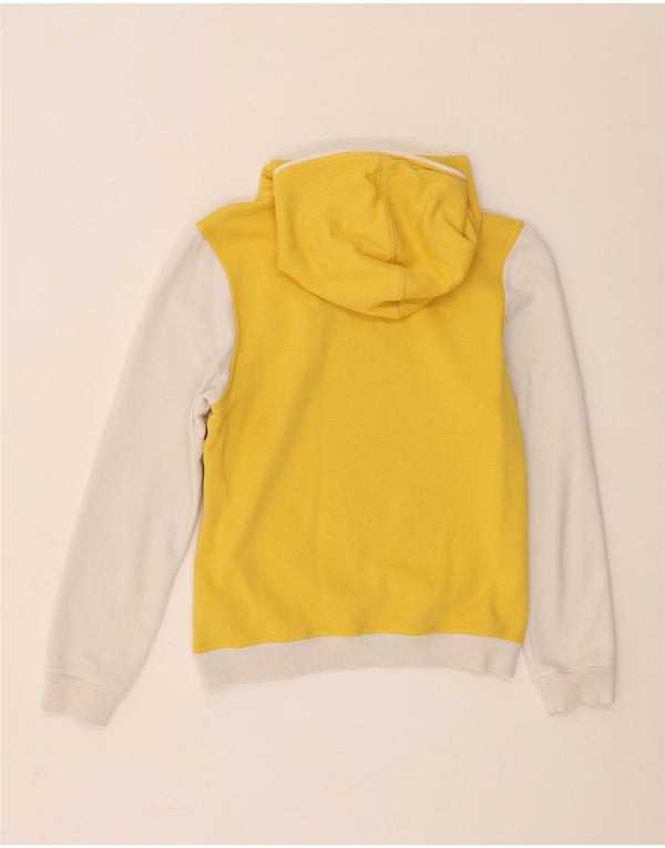 Adidas Jersey con capucha y cuello con cremallera gráfica para mujer IT 46 Large Yellow Colourblock
