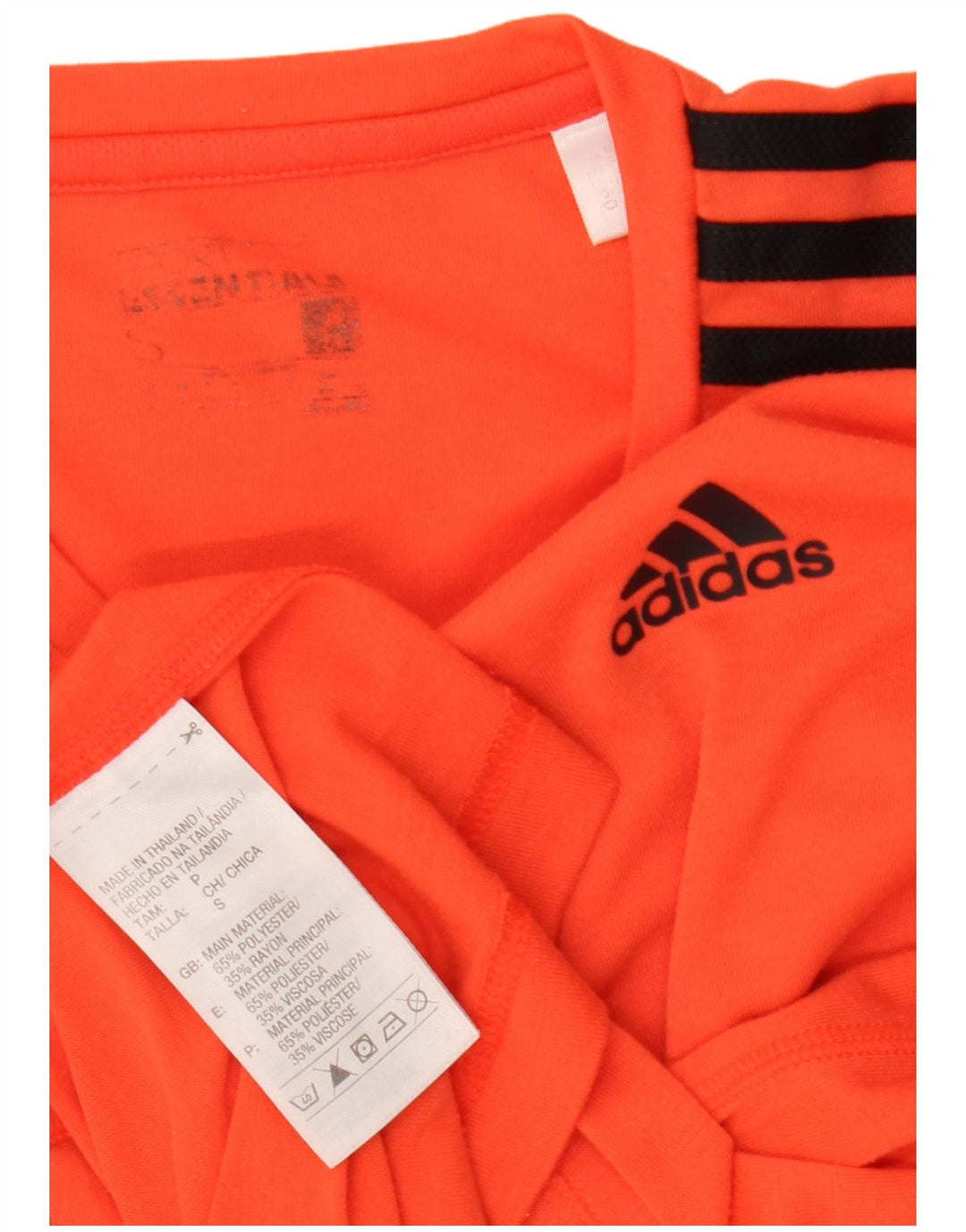 Adidas Mens Climalite Camiseta Top Pequeño Naranja Poliéster